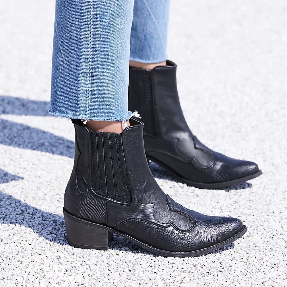 Free People Vegan Cavalier Boots in Black